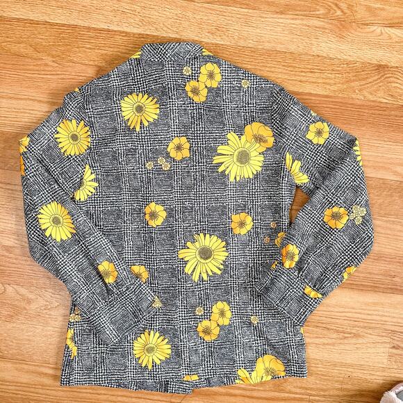 Vintage 1970s By David Smith Blouse and Skirt Sunflower Two Piece Outfit - Picture 7 of 8